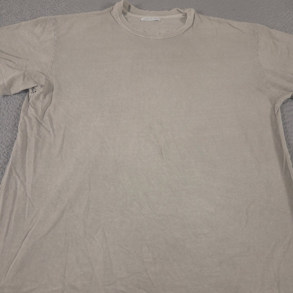 John Elliott Shirt Mens M Gray Anti-Expo Tee Cotton Blend Short Sleeve Basic
